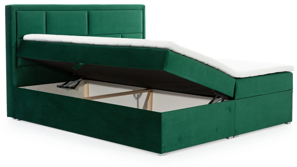 Kontinentálna posteľ 180 cm Menera (zelená). Vlastná spoľahlivá doprava až k Vám domov. 1025425