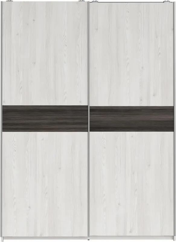 BLACK RED WHITE Salins SZF/153 šatníková skriňa s posuvnými dverami smrekovec sibiu svetlý / borovica larico