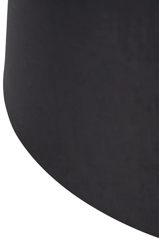 Bavlnený tienidlo čierne 45/50/28 so zlatým vnútrom