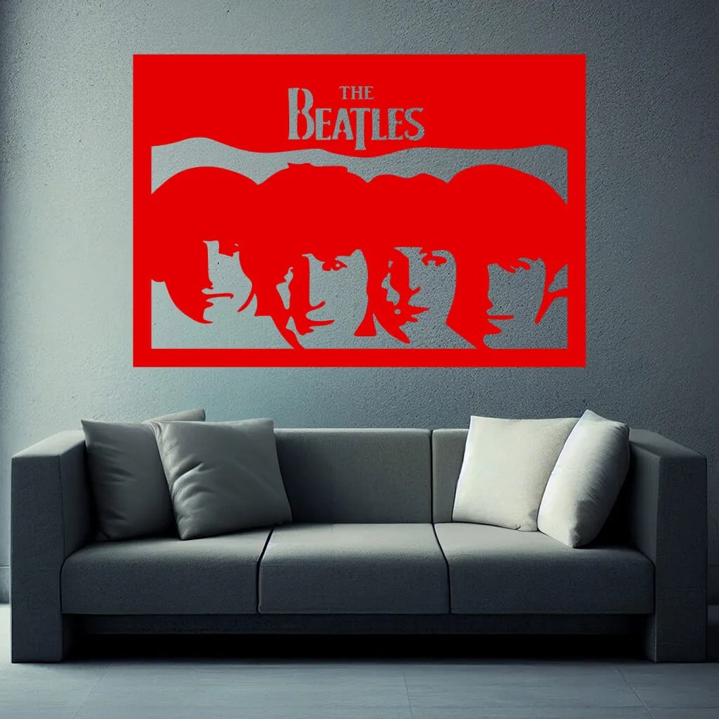 Veselá Stena Samolepka na stenu na stenu The Beatles Farba: černá