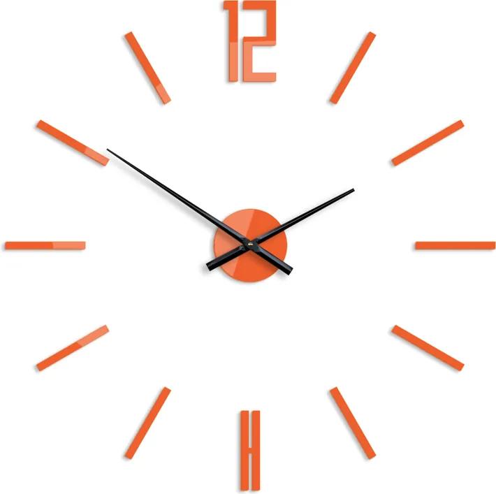 Moderné nástenné hodiny CARLO ORANGE HMCNH057-orange