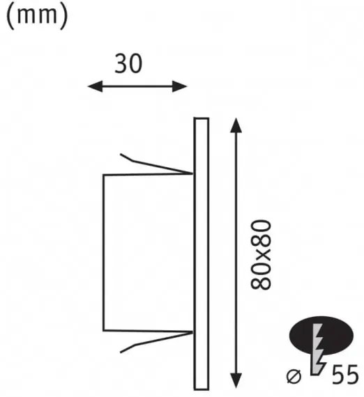 Paulmann 93093 - LED/1,2W Schodiskové svietidlo EDGE 230V