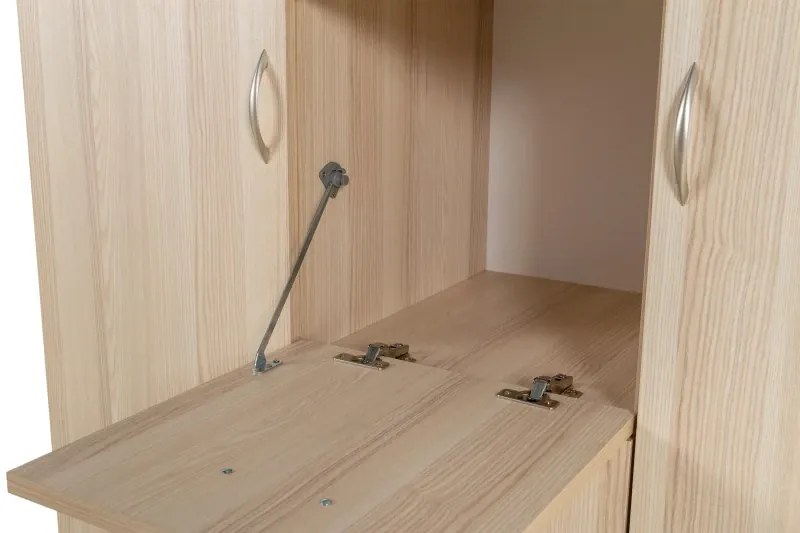 Zostava Pierot hladká, akacie (U7 satyna, sklo číre bez lepení)