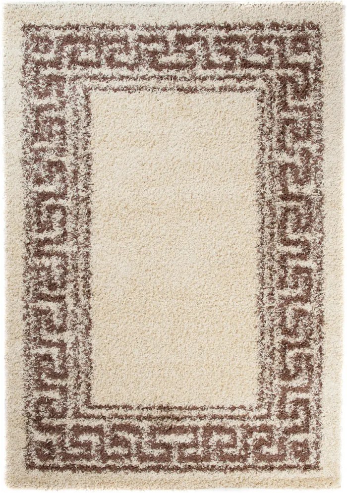 Kusový koberec Shaggy Greece krémový, Velikosti 160x220cm
