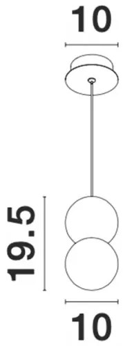 Moderný luster Zero 10 biele