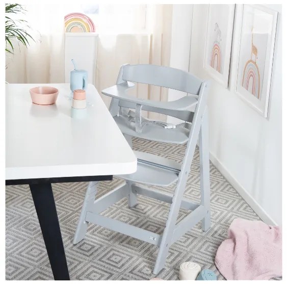 roba Detská drevená vysoká jedálenská stolička Sit Up (sivá/flex)  (100306933)