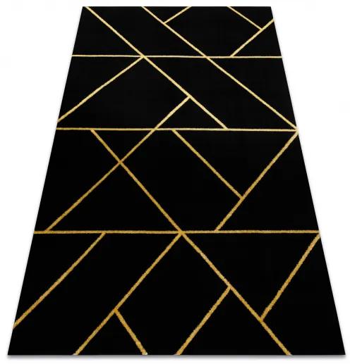 Koberec EMERALD exkluzívne 1012 glamour, štýlový geometrický čierna / zlato Veľkosť: 180x270cm