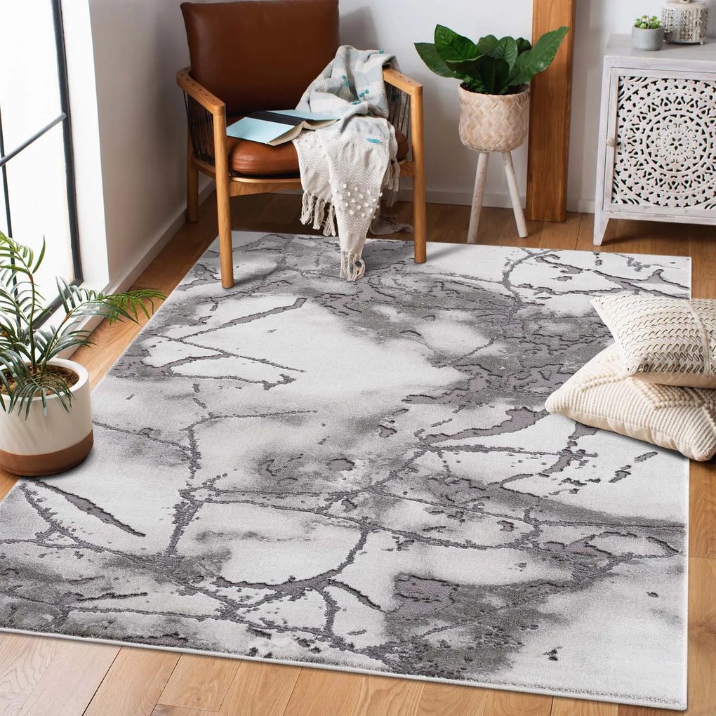 Dekorstudio Moderný koberec CHIC 501 - sivý Rozmer koberca: 80x300cm