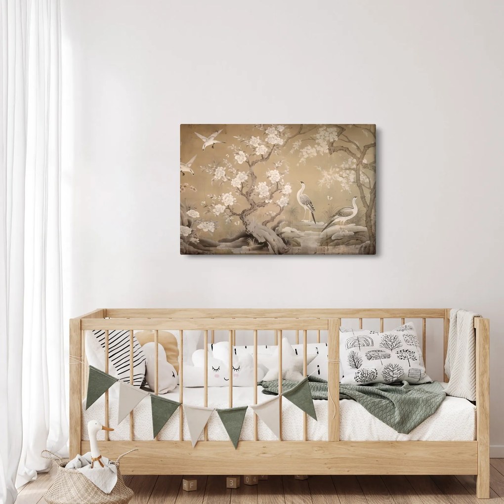 Obraz - Kreslená japonská krajina (90x60 cm)