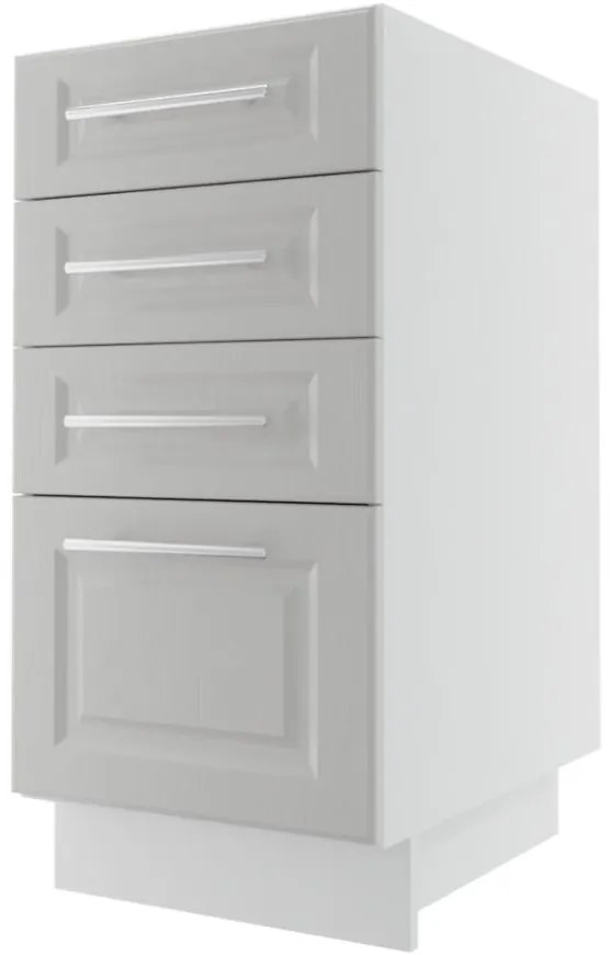 Kuchynská skrinka Emporium D4M/40 light grey stone/biela