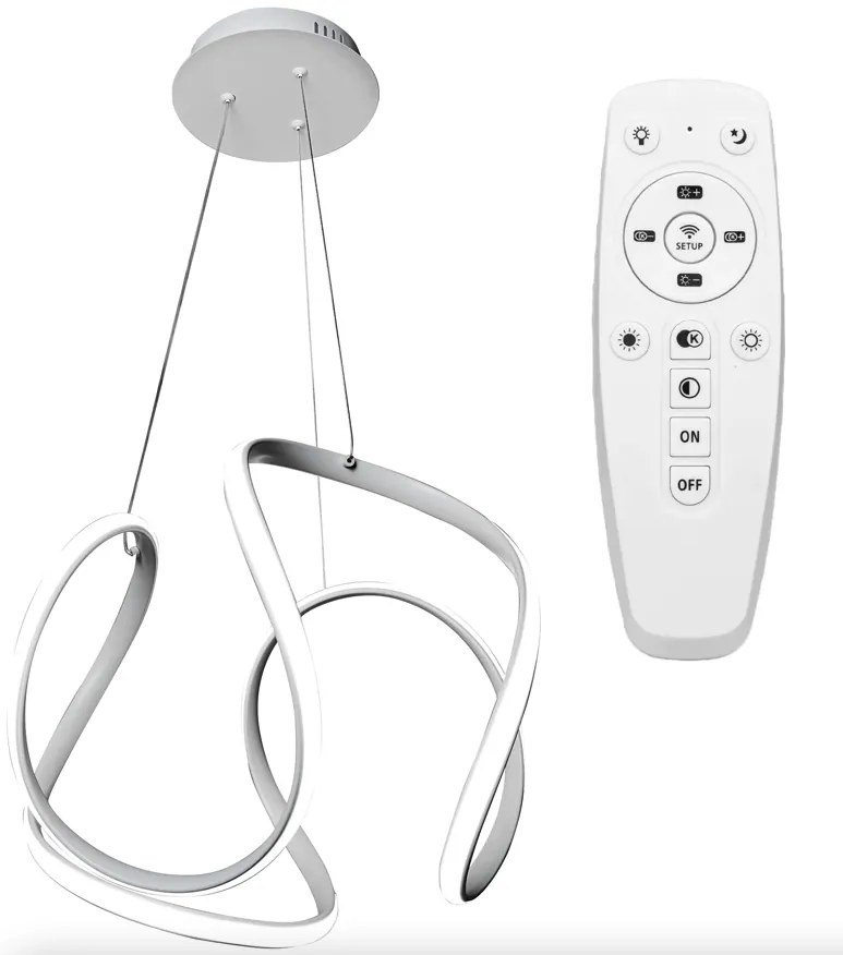 Elegantné moderné LED stropné svietidlo s diaľkovým ovládaním čierna