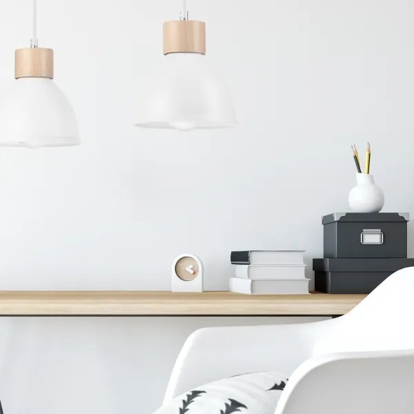 Luster na lanku NICO 2xE27/60W/230V biela