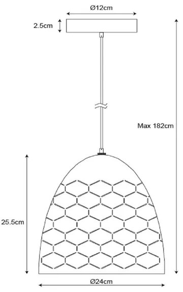 Lucide 43408/24/36 - Luster na lanku GALLA 1xE27/60W/230V šedá
