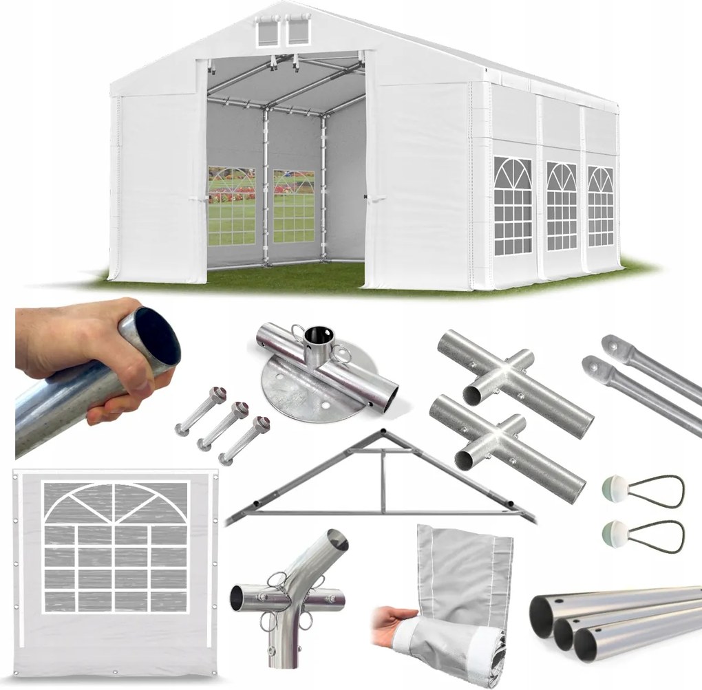 Párty stan 5x6 m [3 m] Záhradný Das 560 W