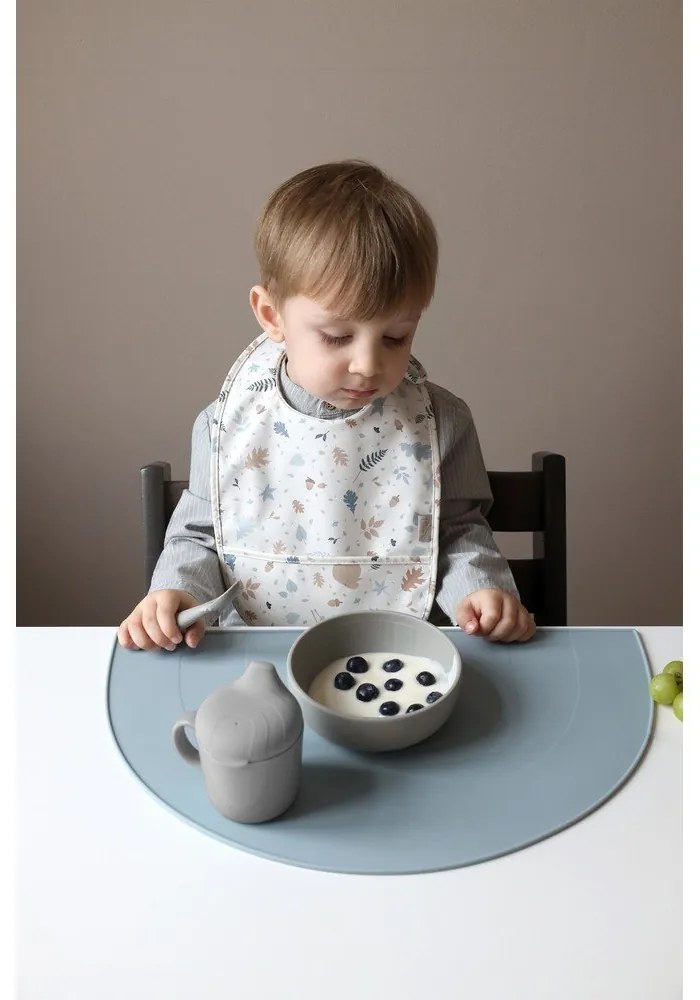 Modré/sivé detské lyžičky v súprave 2 ks zo silikónu Midnight Mix – Cam Cam Copenhagen