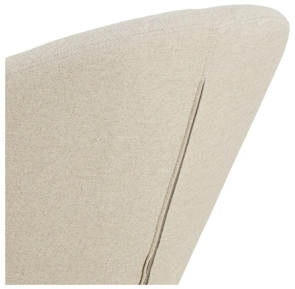 Béžové otočné ženilkové kreslo Center – Actona