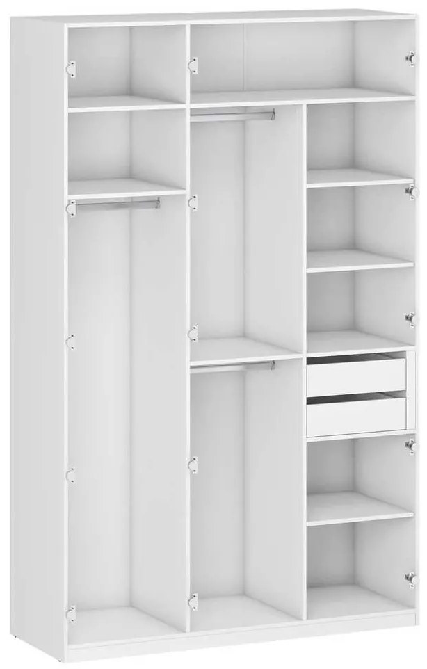 Korpus skrine Unity - 150 cm, šatníková, biela