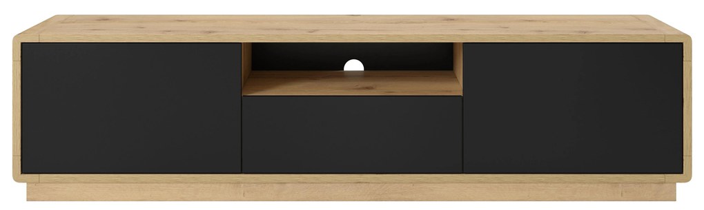 TV stolík Albert Typ 39 (dub taurus + čierna matná). Akcia -20%. Vlastná spoľahlivá doprava až k Vám domov. 1034881