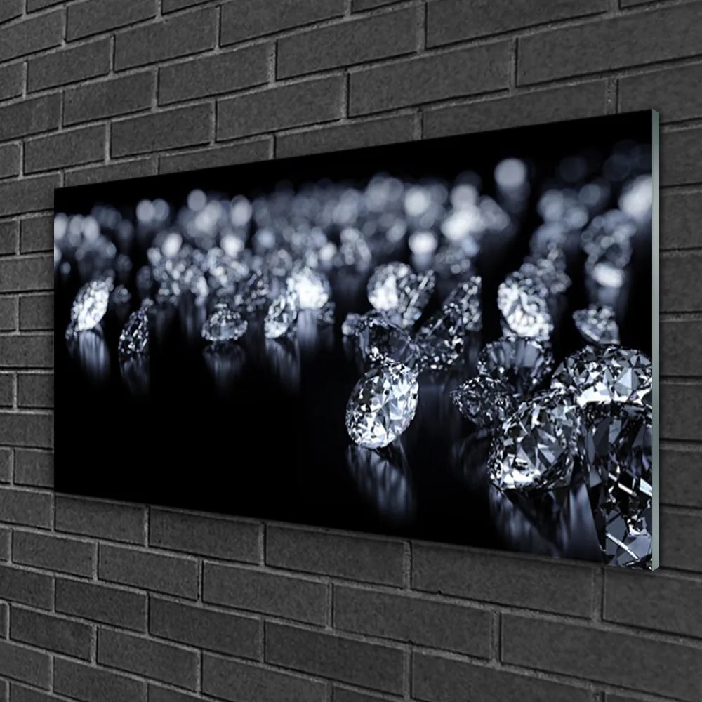 Obraz na skle Diamanty umenie 125x50 cm