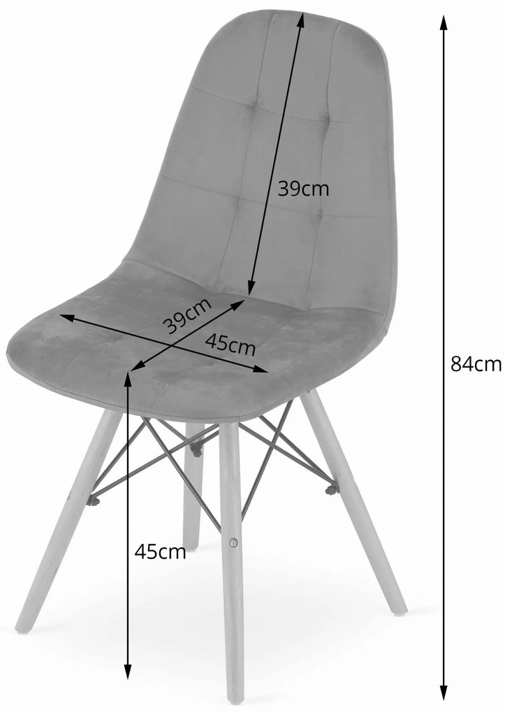 "Stolička DUMO - béžový zamat x 2" "9401 71 00 00"