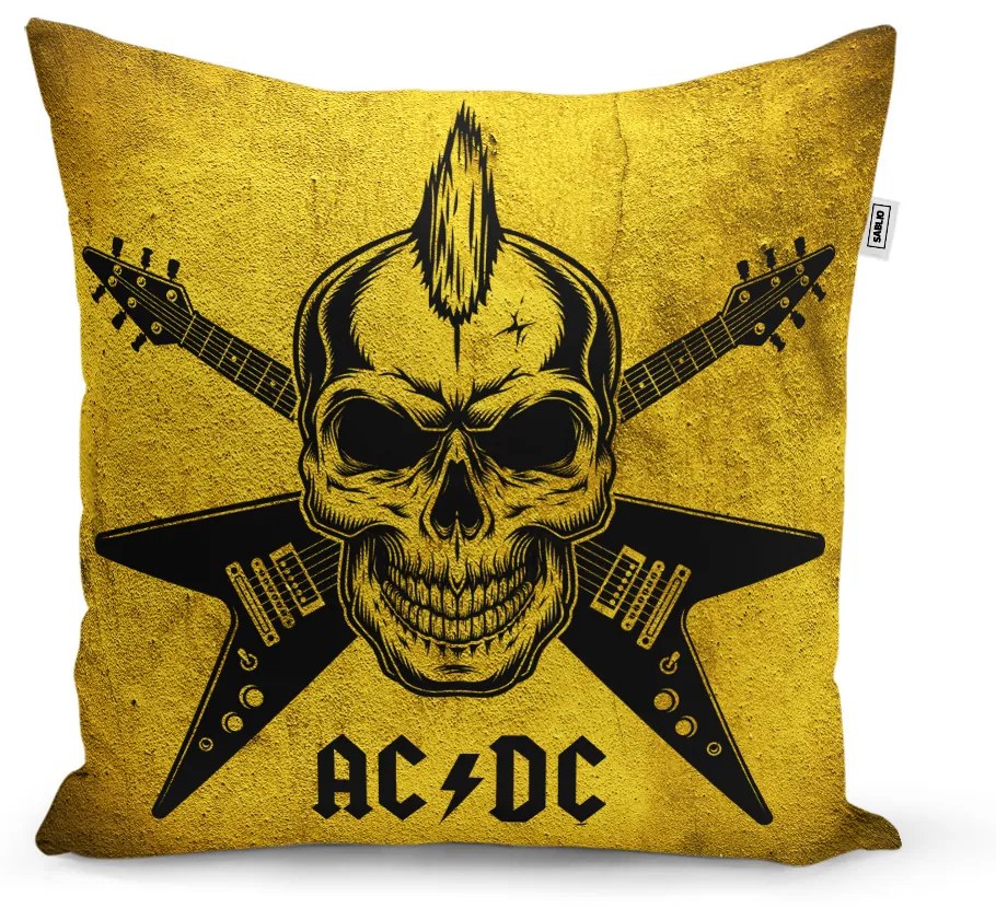 Sablio Vankúš ACDC Lebka - 40x40 cm