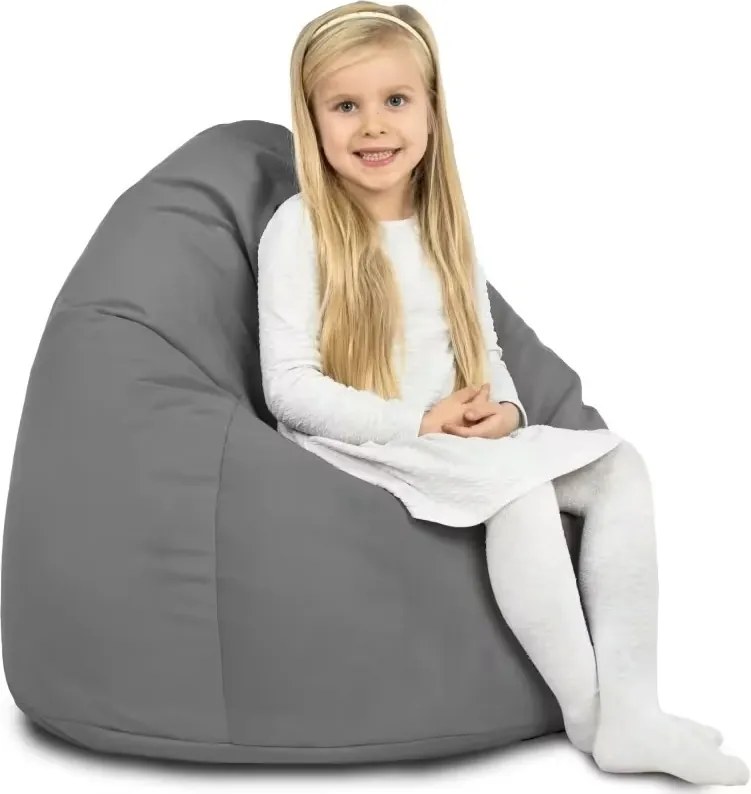 Set 2 detských sedacích vakov Bag Sako L – plyš sivý + Pirát