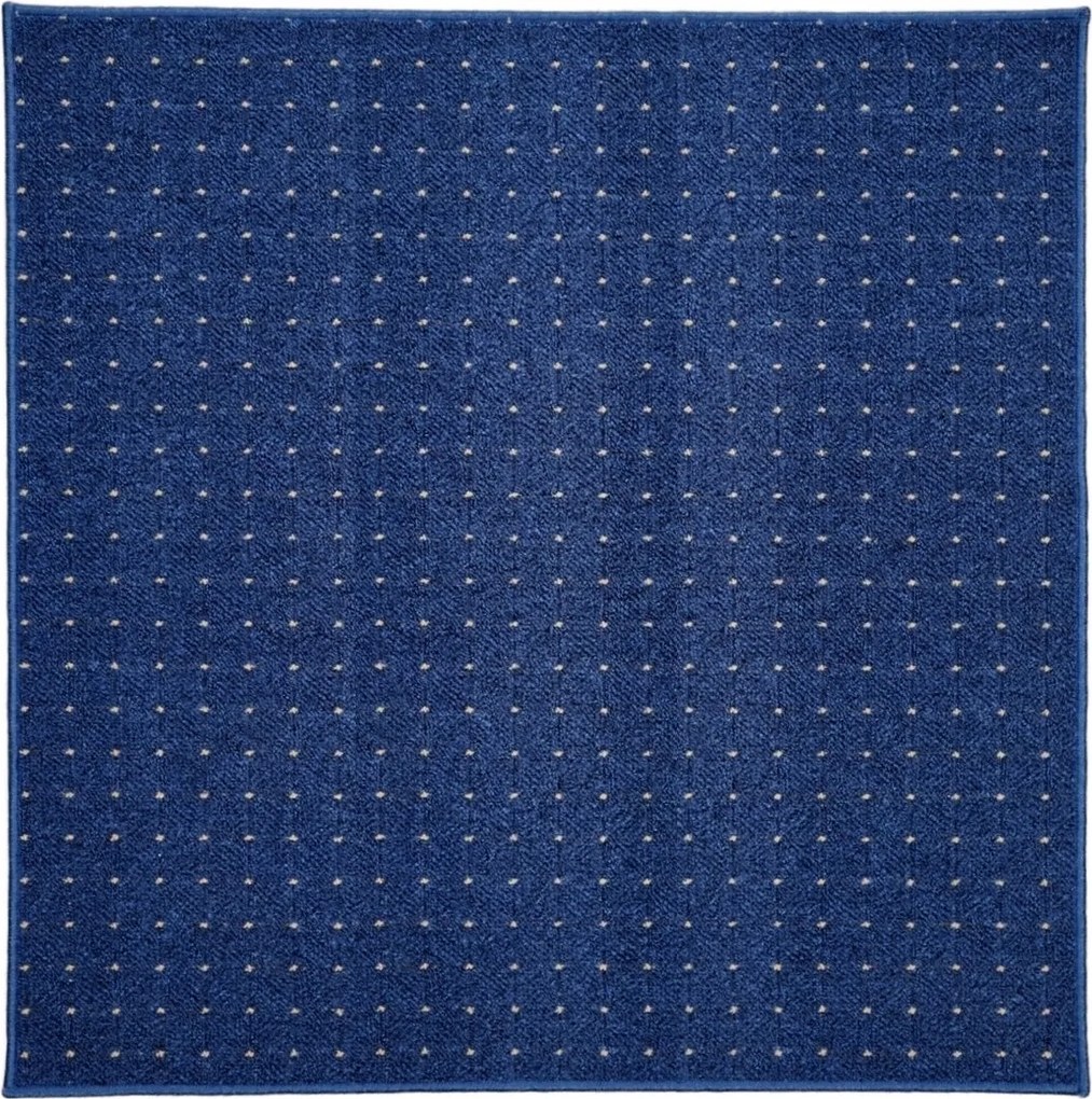 Condor Carpets, Kusový koberec Udinese modrý štvorec, 150x150, modrá, chodba / predsieň