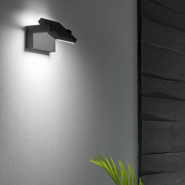 Ideal Lux - LED Vonkajšie nástenné svietidlo SWIPE LED/21W/230V antracit