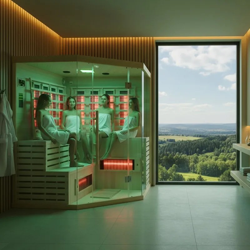 BPS-koupelny Infrasauna Relax HYD-3945 180x180, 5-6 osôb