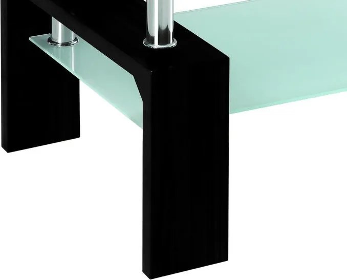 Konferenčný stolík Bolero, čierny/sklo