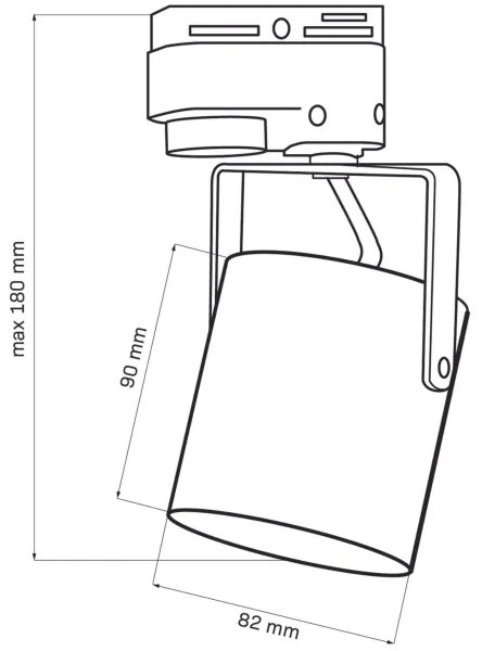Bodové svietidlo do lištového systému MINOR 3xGU10/10W/230V + 1 m lištový systém