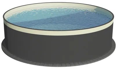 Bazén s oceľovou stenou Planet Pool samotný bazén 350 x 90 cm bez príslušenstva antracit/pieskový