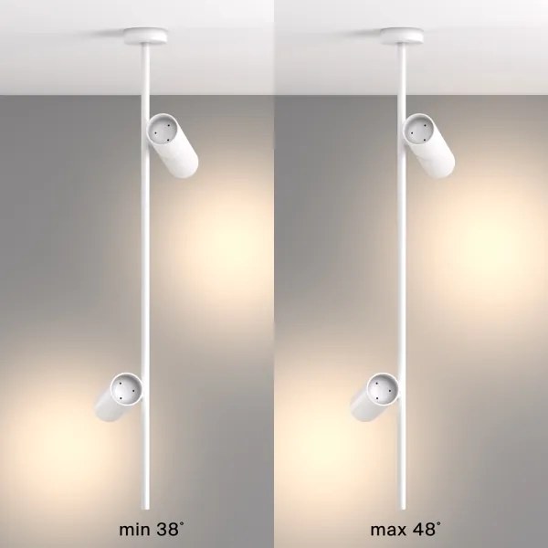 Maytoni C021CL-02W - Luster na tyči ELTI 2xGU10/50W/230V biela