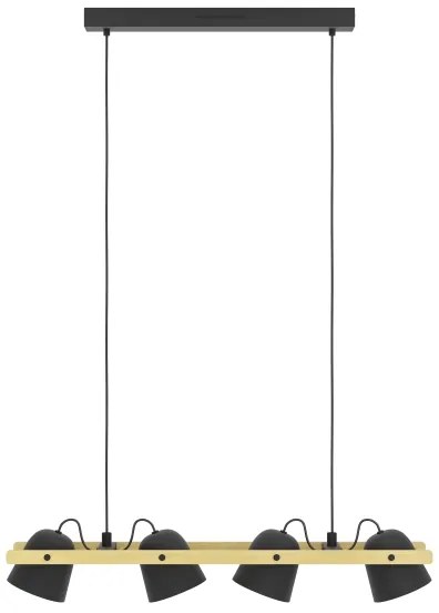 Eglo 900883 - LED RGBW Stmievateľný luster na lanku HORNWOOD-Z 4xLED/3,7W/230V