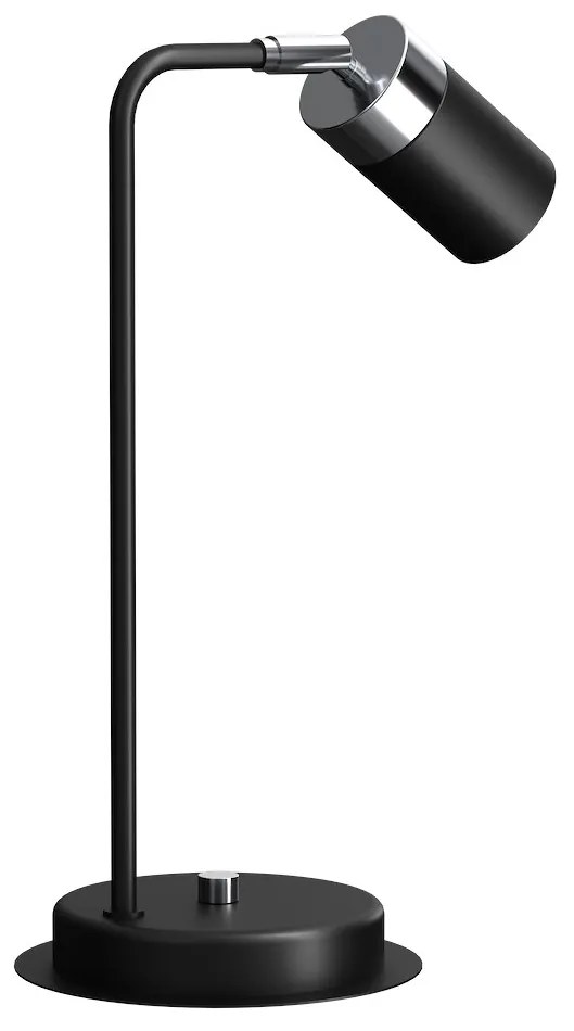 EUlight Stolná lampa Joker, 1x chrómové/čierne kovové tienidlo, b