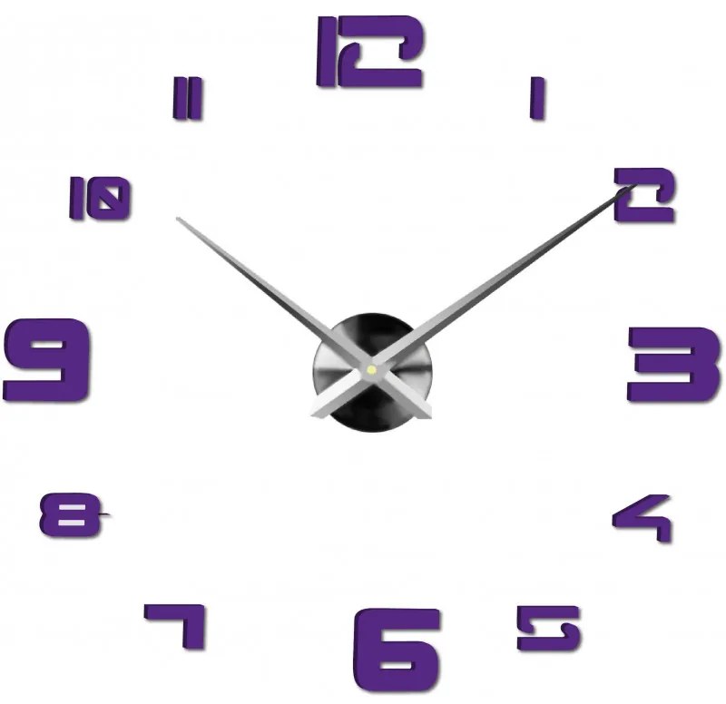 Moderné nalepovacie nástenné hodiny | 3D hodiny 12S021 Wall clock HEU+