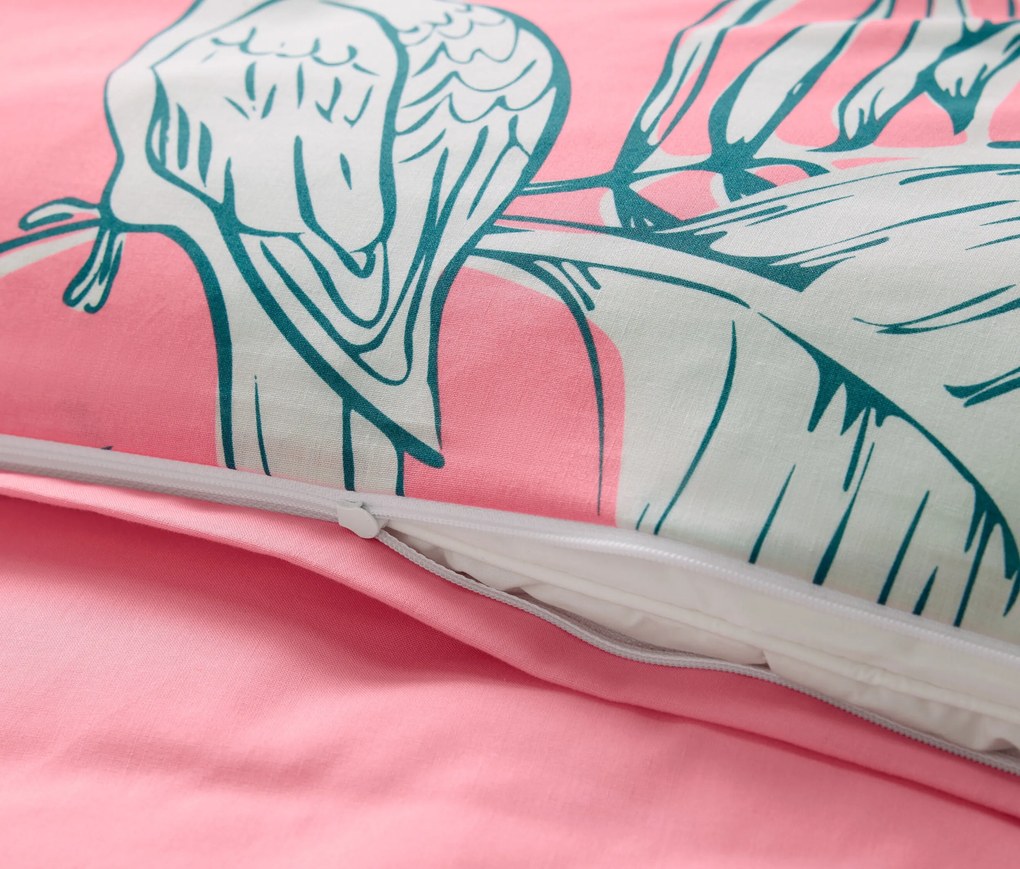 Posteľná bielizeň renforcé, tropická ružová, štandardná veľkosť