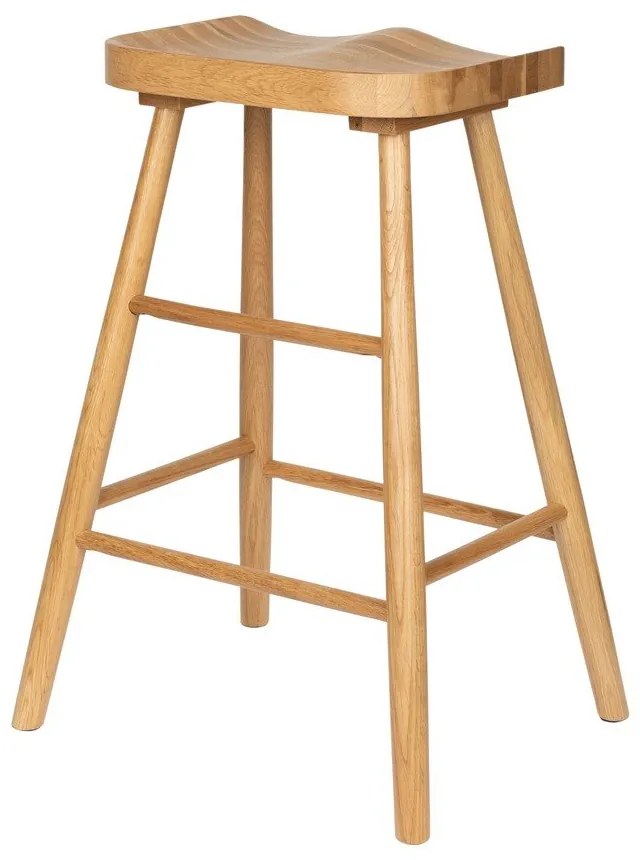 Barová stolička z dubového dreva v prírodnej farbe (výška sedadla 65,5 cm) Vander – White Label
