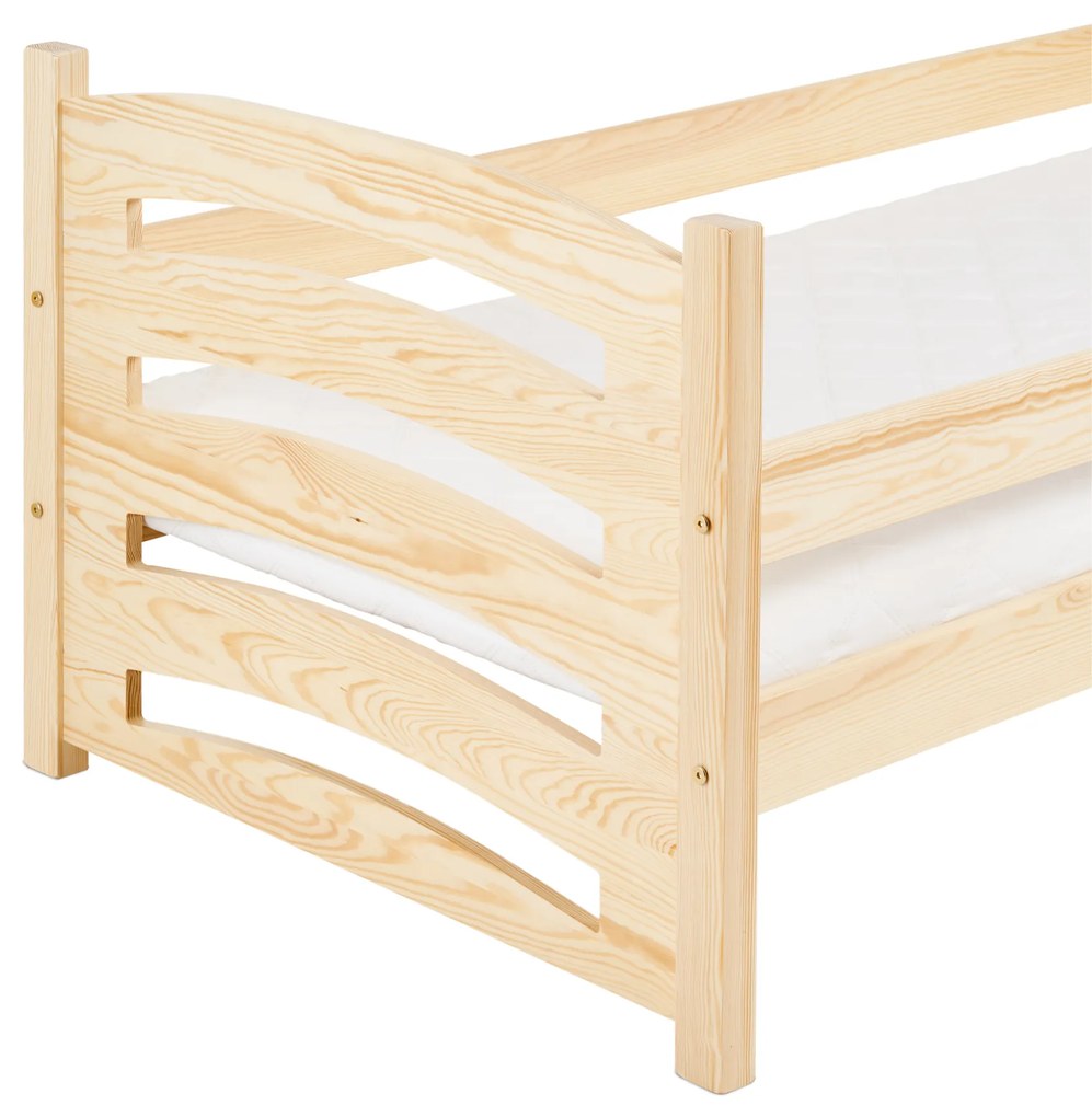 Detská posteľ Mela 80 x 160 cm, borovica Rošt: Bez roštu, Matrac: Matrac COMFY HR 10 cm