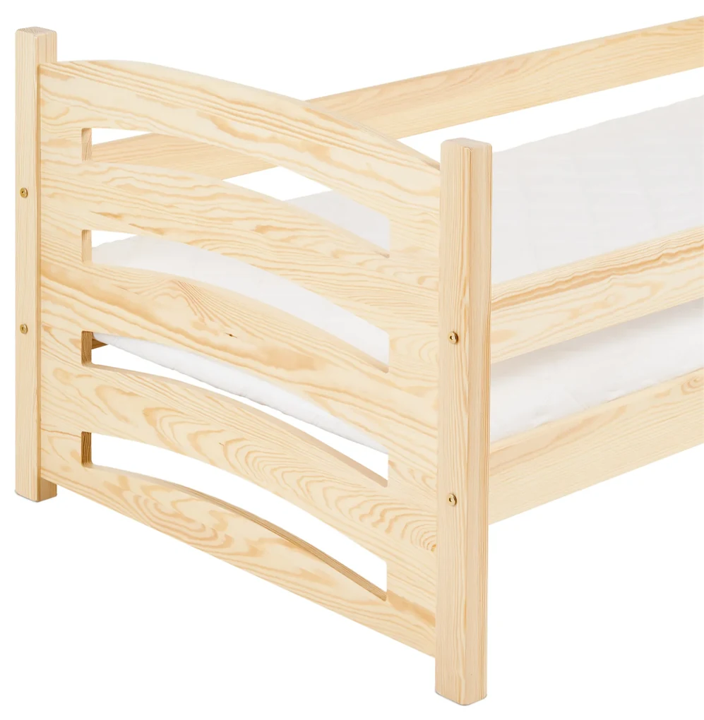 Detská posteľ MELA 80 x 160 cm, borovica Rošt: Bez roštu, Matrac: Matrac EASYSOFT 8 cm