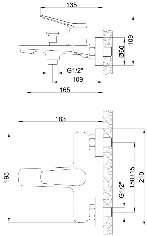 Invena Alonia, vaňová batéria s ručnou sprchovou súpravou, zlatá matná, INV-BW-70-009-V