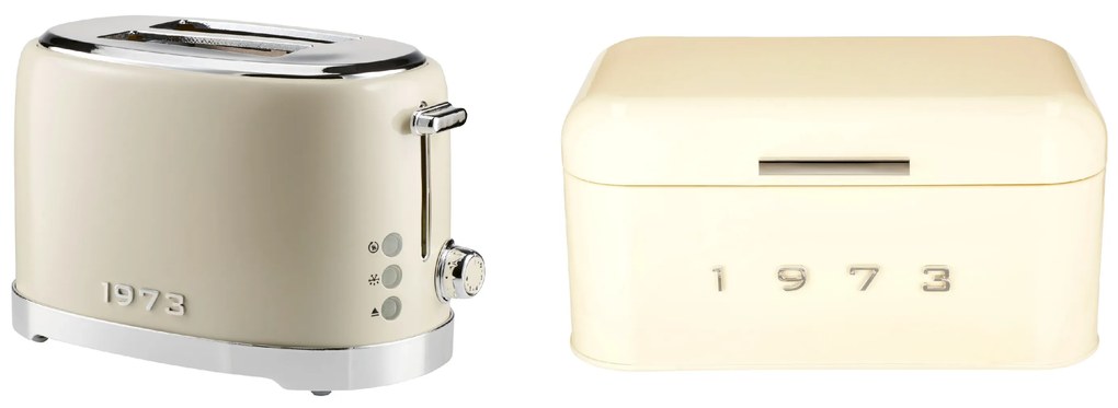 Silvercrest®  Hriankovač + Chlebník Retro 1973, krémová  (800010791)