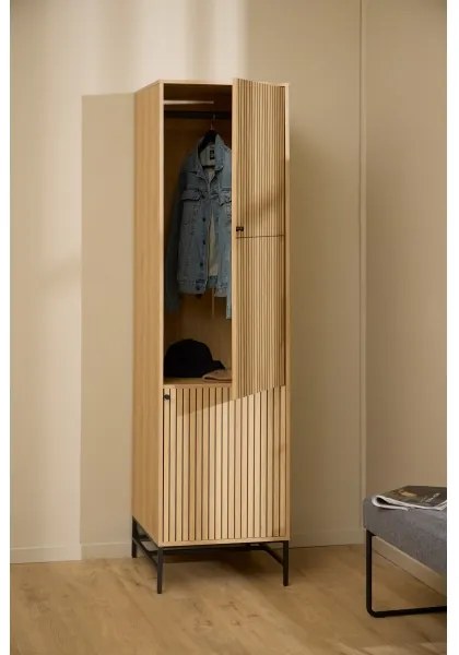 Šatníková skriňa OLIVIA 51x200 cm dub