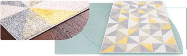 Koberec Agnella Funky Top Super Trojuholníky svetlosivý