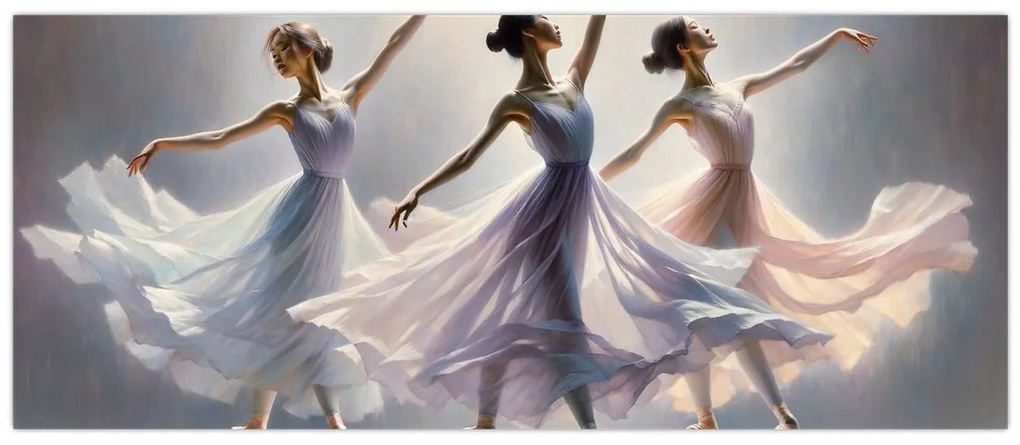 Obraz - Tri baletky (120x50 cm)