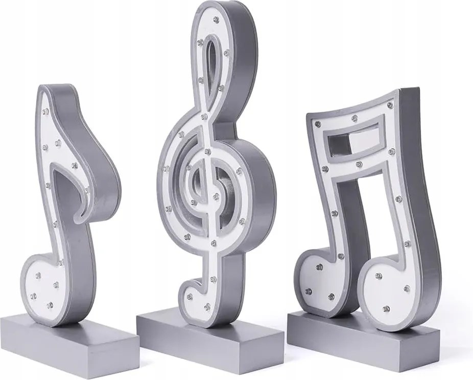 Nutové tóny dekorácia Led hudobná soška Lampka