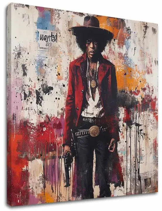 Obraz Jimi Hendrix - Divoký západ v akryle | 100% originál domaľovaný akrylom