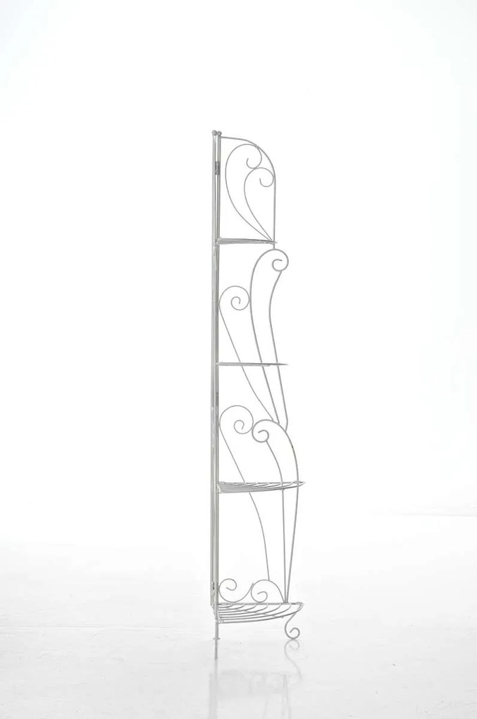 Kovová polica regál Irm - Biela antik