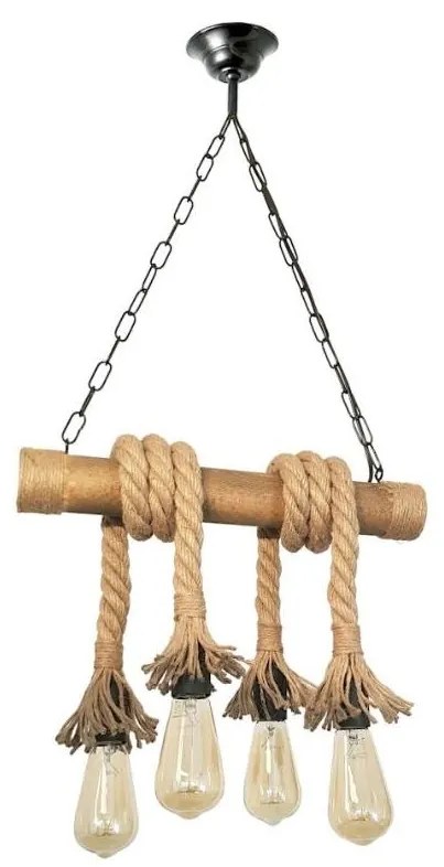 Brilagi - Luster na reťazi KOS 4xE27/60W/230V buk