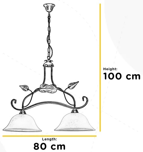 ONLI - Luster na reťazi MIRANDA 2xE27/22W/230V